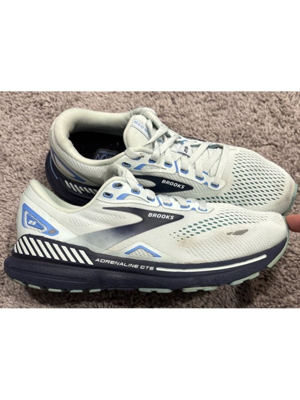 Brooks Adrenaline GTS 23 Women’s Size 8.5 B Running Shoes Blue Glass/ Marina